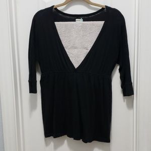 Black empire waist top